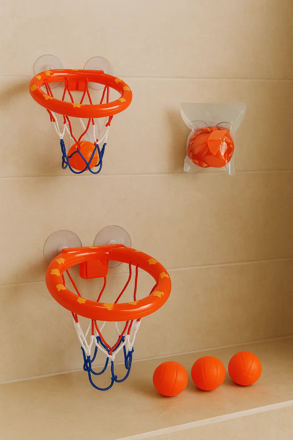 Kid Bath Basketball Hoop Bathtub Water Play Toys Baby Bath Toy Toddler Bathroom Suction Cup Shooting Basket for Gift - Novarashop