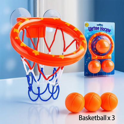 Kid Bath Basketball Hoop Bathtub Water Play Toys Baby Bath Toy Toddler Bathroom Suction Cup Shooting Basket for Gift - Novarashop