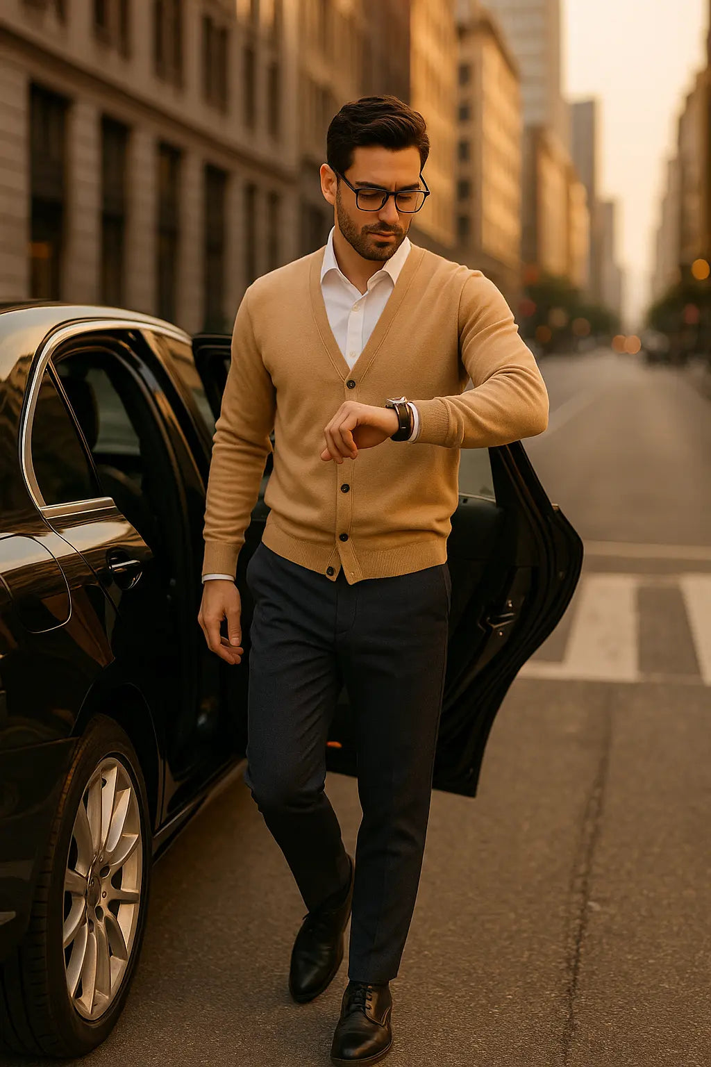 Mens Sweater Cardigan Business Casual Classic V-neck Solid Color Cardigan Men Sweater Korean Fashion Mens Clothes Novara Shop