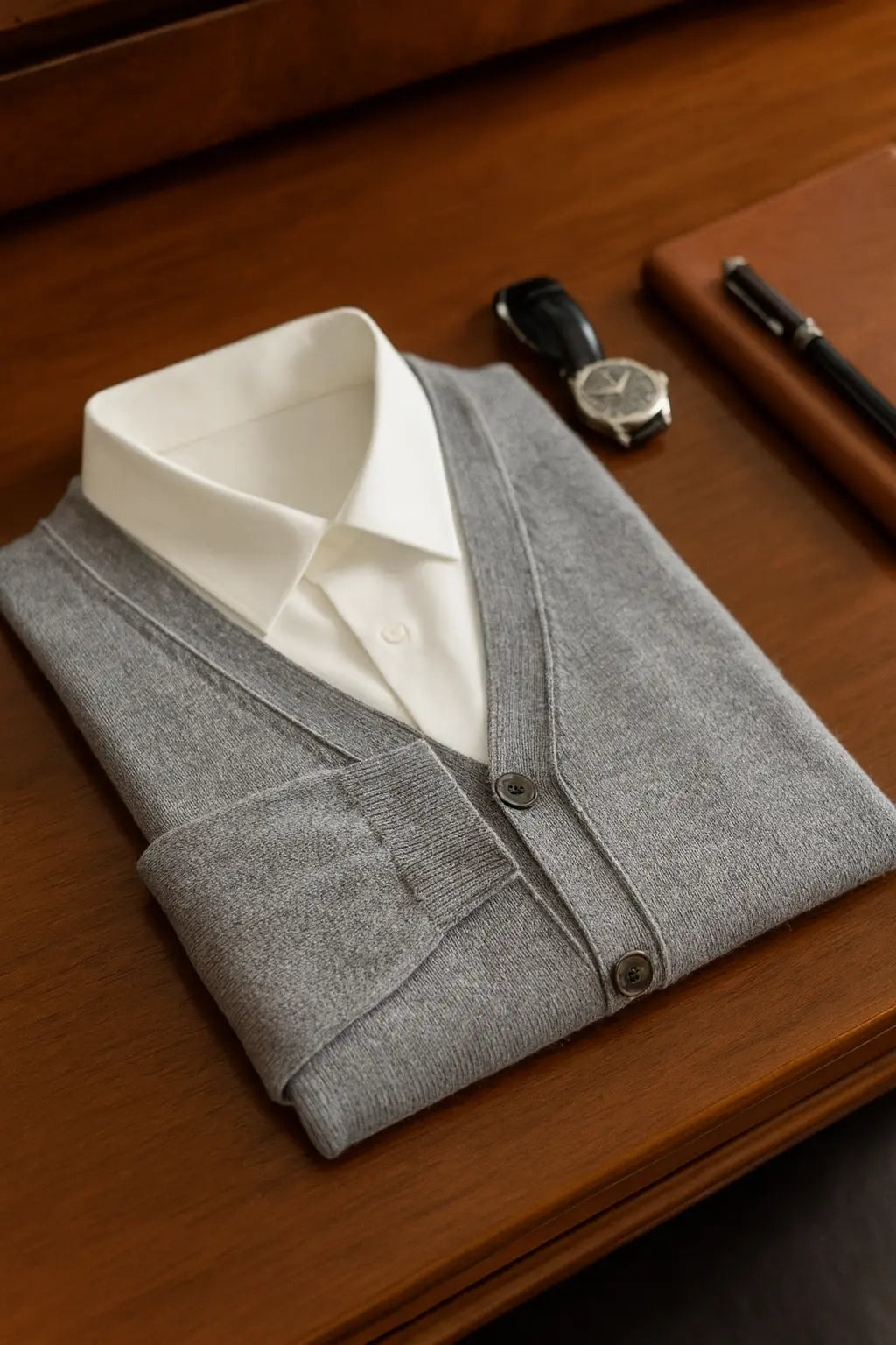 Mens Sweater Cardigan Business Casual Classic V-neck Solid Color Cardigan Men Sweater Korean Fashion Mens Clothes Novara Shop