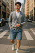 Mens Sweater Cardigan Business Casual Classic V-neck Solid Color Cardigan Men Sweater Korean Fashion Mens Clothes Novara Shop
