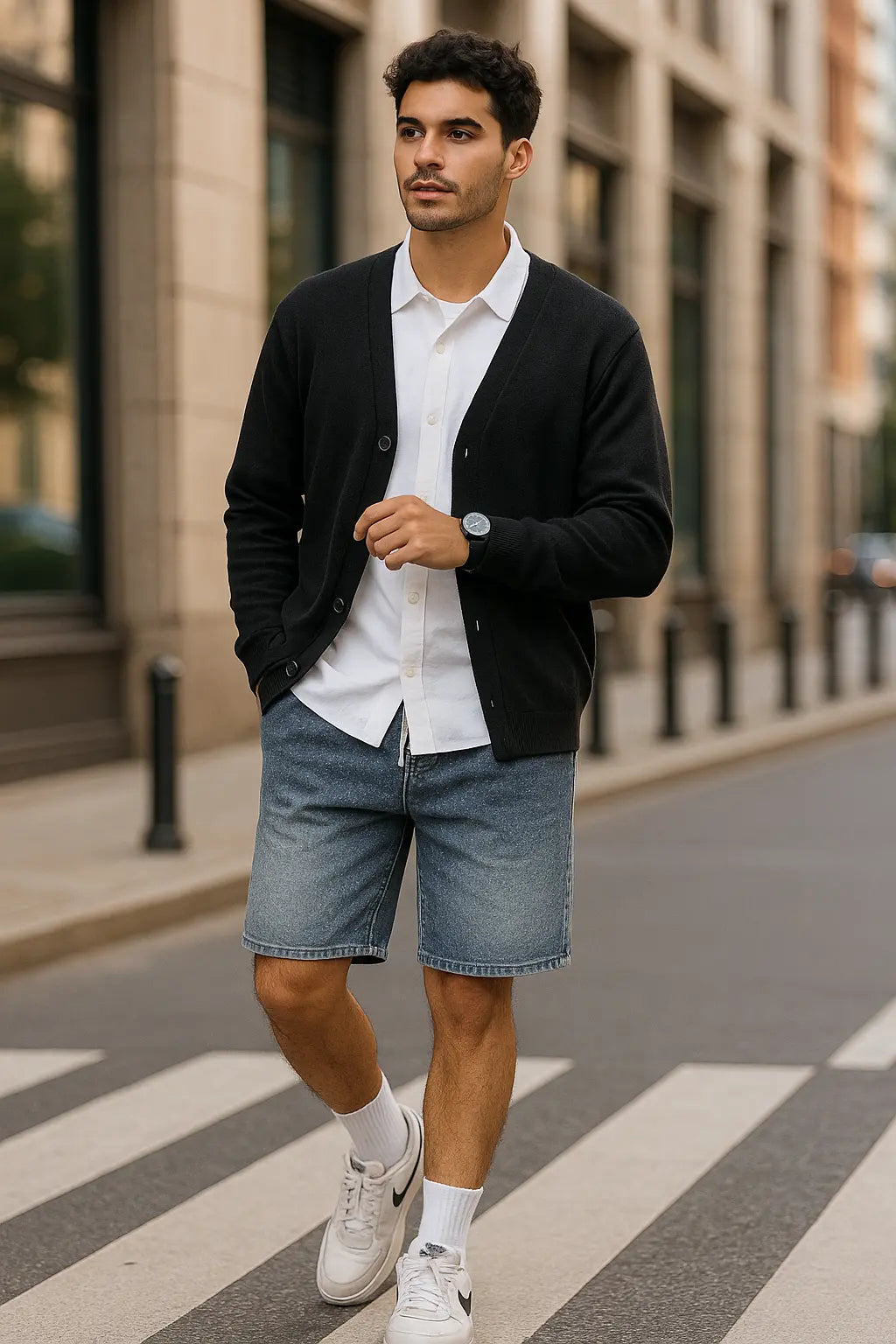 Mens Sweater Cardigan Business Casual Classic V-neck Solid Color Cardigan Men Sweater Korean Fashion Mens Clothes Novara Shop