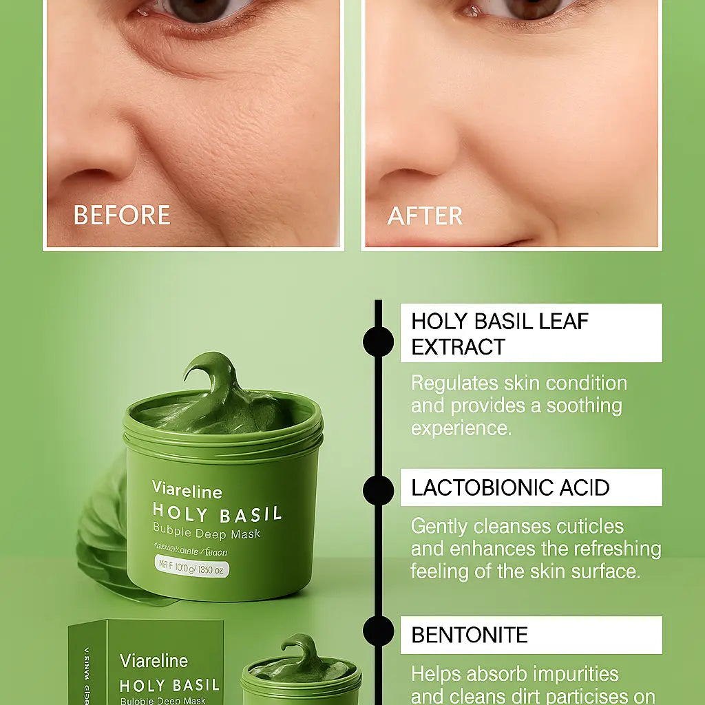 Bubble Deep Cleansing Mask. Gently cleanses facial skin, controls oil, removes blackheads, and provides hydration and moisture. Novara Shop