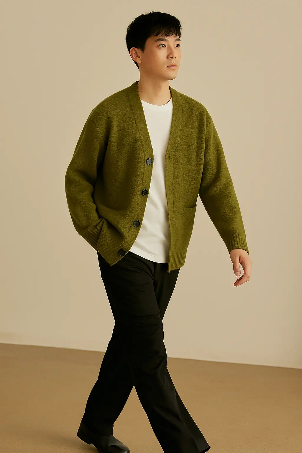 Cardigan V-neck Sweater Men Autumn Winter Fashion All Loose Casual Knitwear High-quality Fabric Comfortable Skin Breathable Coat Novara Shop