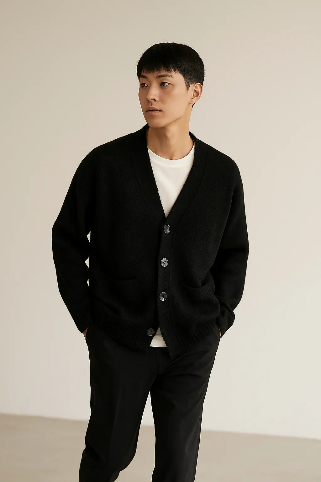 Cardigan V-neck Sweater Men Autumn Winter Fashion All Loose Casual Knitwear High-quality Fabric Comfortable Skin Breathable Coat Novara Shop