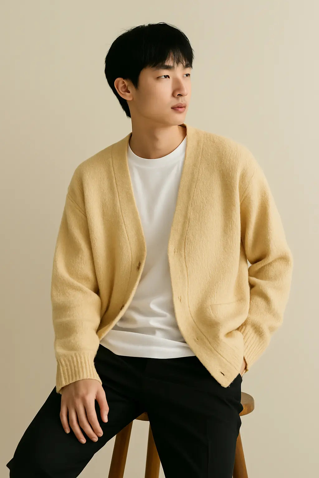 Cardigan V-neck Sweater Men Autumn Winter Fashion All Loose Casual Knitwear High-quality Fabric Comfortable Skin Breathable Coat Novara Shop