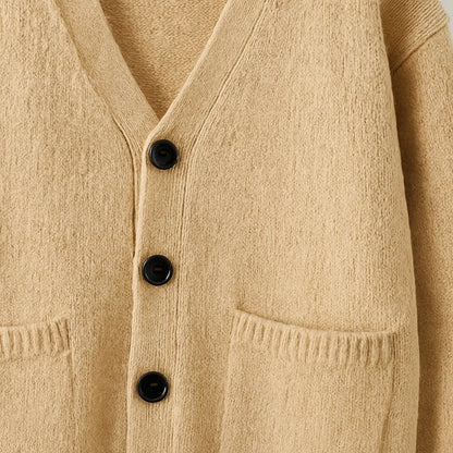 Cardigan V-neck Sweater Men Autumn Winter Fashion All Loose Casual Knitwear High-quality Fabric Comfortable Skin Breathable Coat Novara Shop