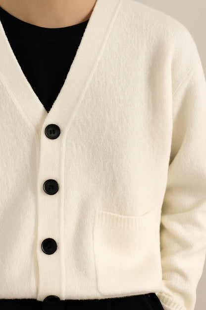 Cardigan V-neck Sweater Men Autumn Winter Fashion All Loose Casual Knitwear High-quality Fabric Comfortable Skin Breathable Coat Novara Shop