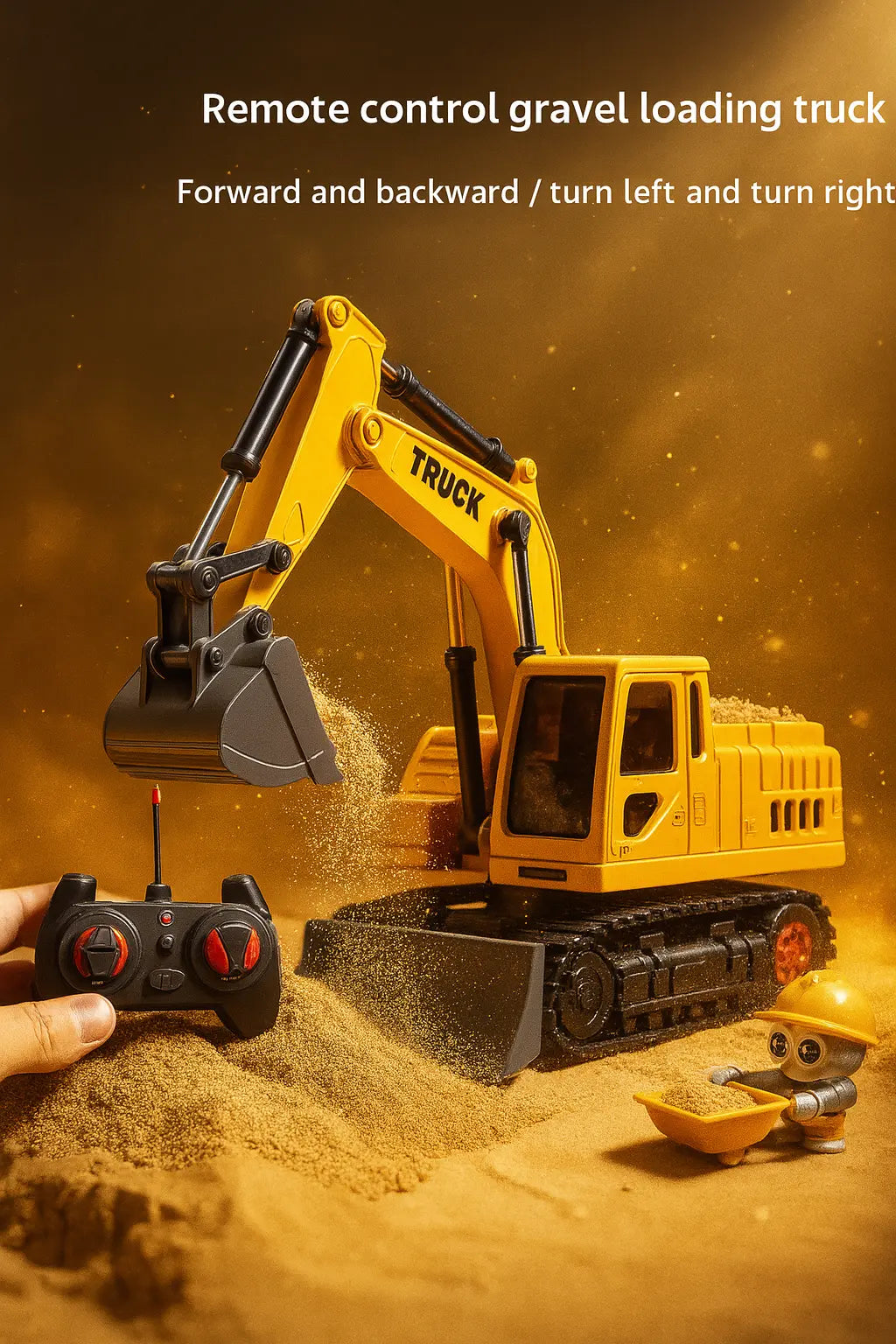 Alloy Remote Control Excavator Toy Car with Lights Sound Effect Electric Excavator Automobile Engineering Vehicle Children Gifts - Novarashop
