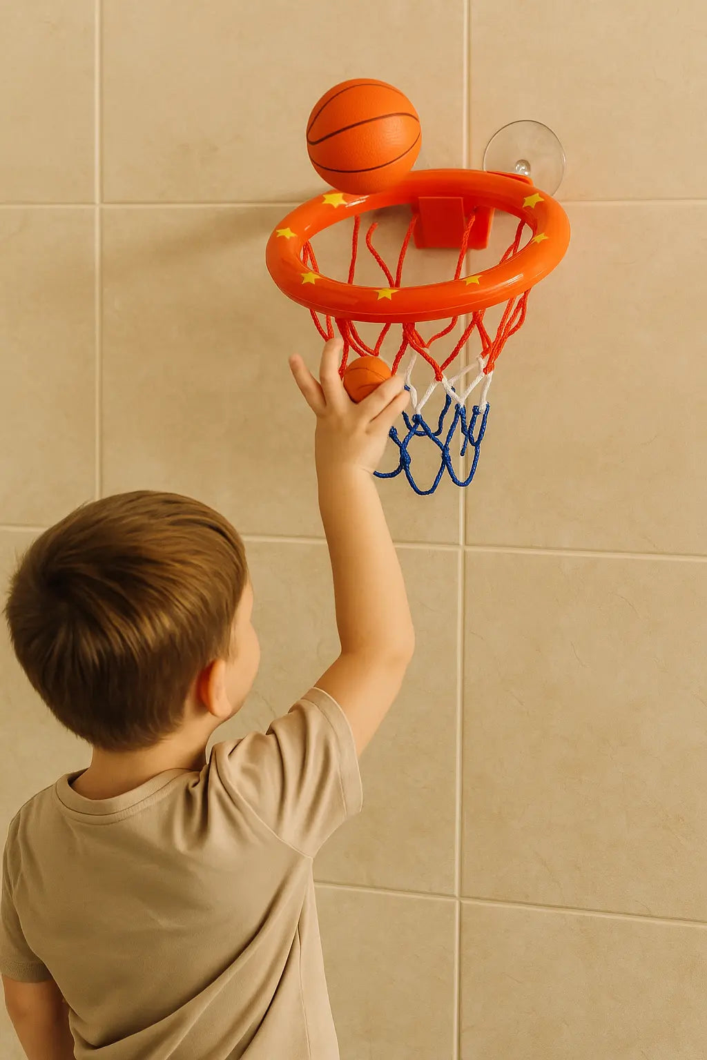 Kid Bath Basketball Hoop Bathtub Water Play Toys Baby Bath Toy Toddler Bathroom Suction Cup Shooting Basket for Gift - Novarashop