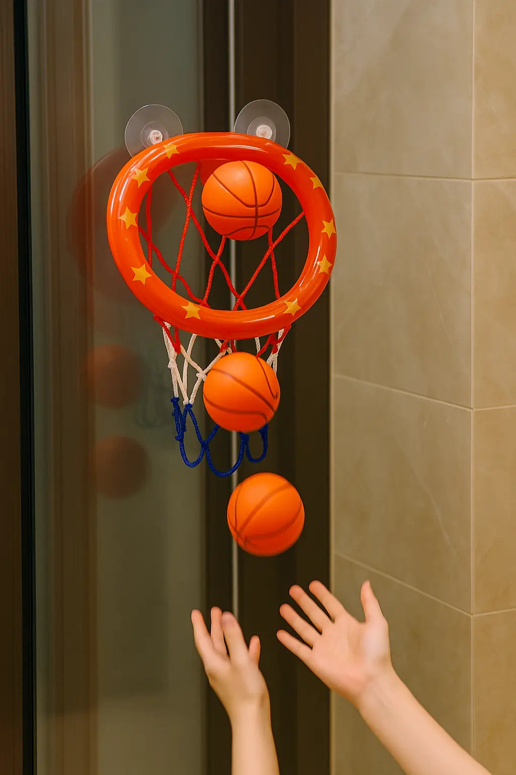 Kid Bath Basketball Hoop Bathtub Water Play Toys Baby Bath Toy Toddler Bathroom Suction Cup Shooting Basket for Gift - Novarashop