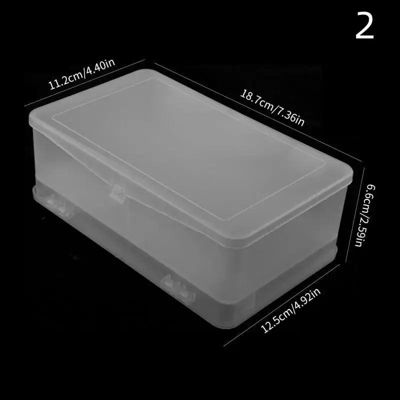 Rectangle Nail Art Tool Empty Storage Box Partition Storage Tweezers Clippers Pens Polishing Nail Buffer Files Plastic Container Novara Shop