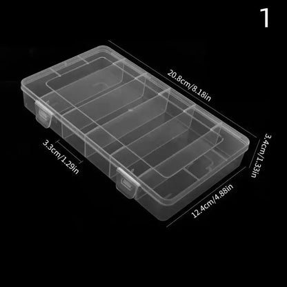 Rectangle Nail Art Tool Empty Storage Box Partition Storage Tweezers Clippers Pens Polishing Nail Buffer Files Plastic Container Novara Shop