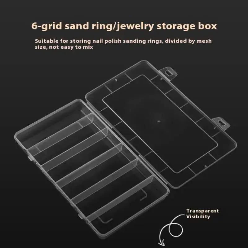 Rectangle Nail Art Tool Empty Storage Box Partition Storage Tweezers Clippers Pens Polishing Nail Buffer Files Plastic Container Novara Shop