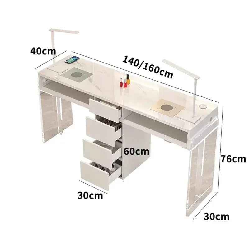 Nail Supplies Equipment Acrylic Tables for Professional Manicure Novara Shop