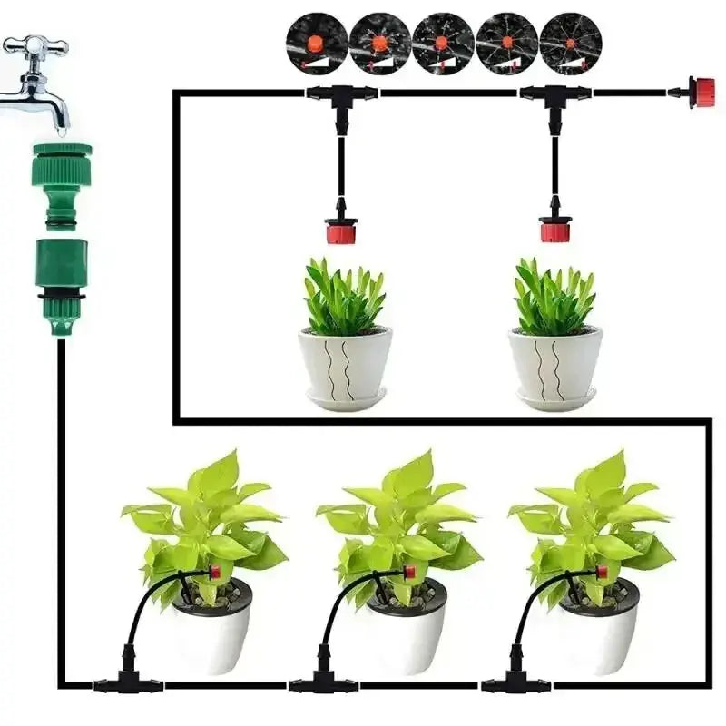 Automatic Watering Garden Hose Micro Drip Watering Kits Adjustable Nozzle Garden Supplies System Water Novara Shop