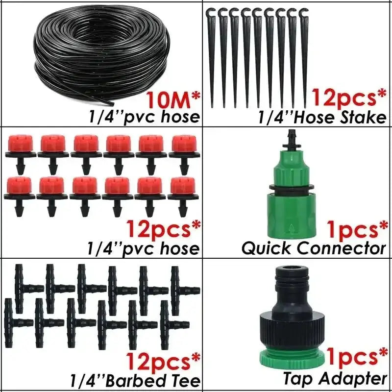 Automatic Watering Garden Hose Micro Drip Watering Kits Adjustable Nozzle Garden Supplies System Water Novara Shop