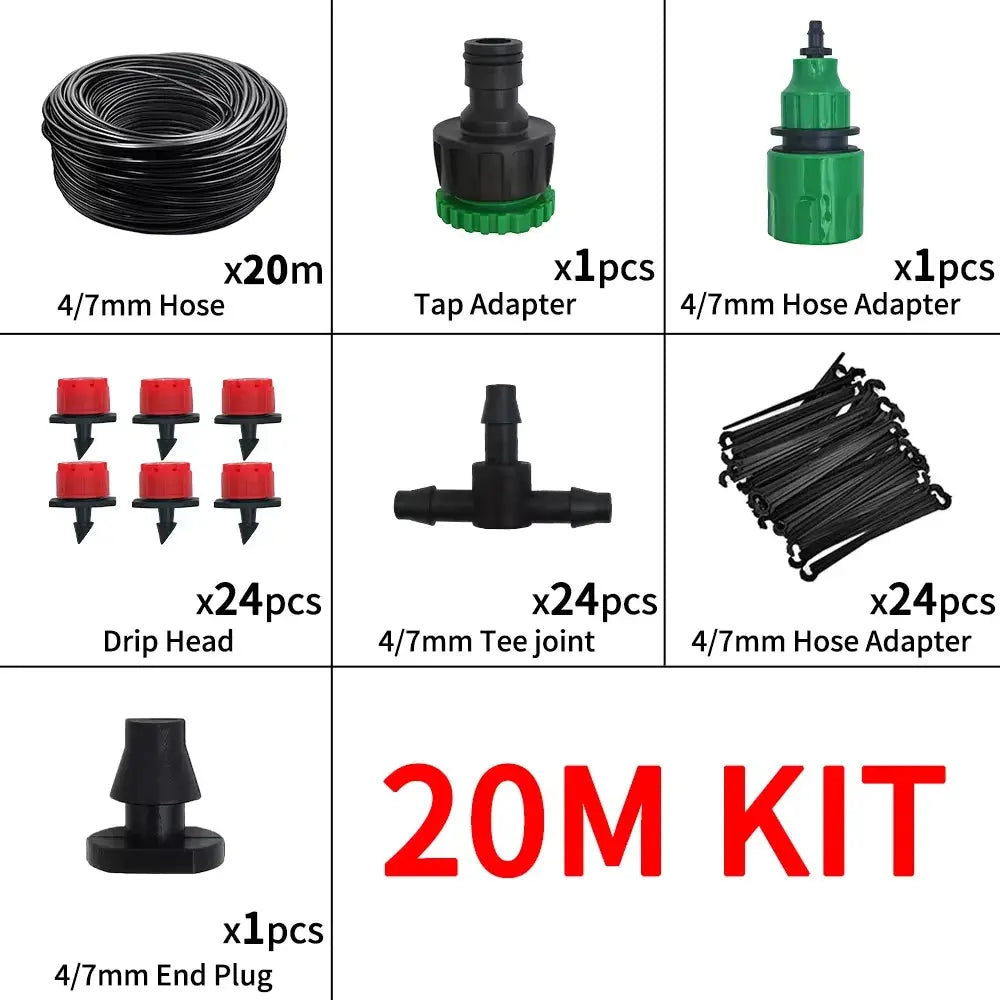 Automatic Watering Garden Hose Micro Drip Watering Kits Adjustable Nozzle Garden Supplies System Water Novara Shop
