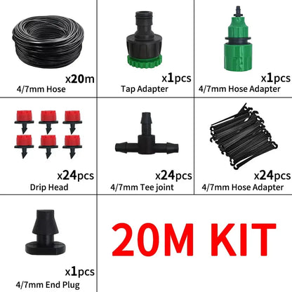 Automatic Watering Garden Hose Micro Drip Watering Kits Adjustable Nozzle Garden Supplies System Water Novara Shop
