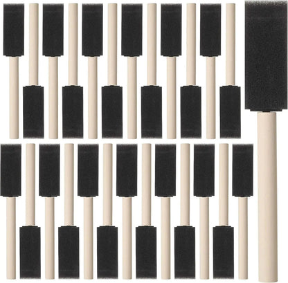 10Pcs Sponge Brush Wooden Handle Watercolor Oil Stain Art Craft Painting Drawing for kids Novara Shop