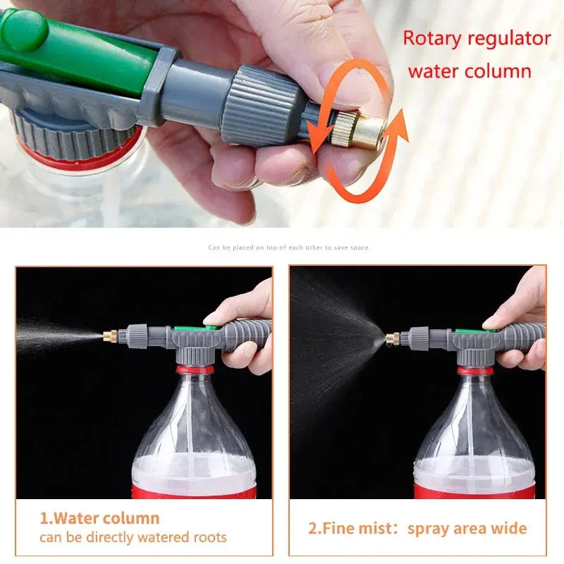 Adjustable Drinking Bottle Sprayer Watering Nozzle Sprinkler Pressure Fogging Nozzle Gardening Tools Novara Shop