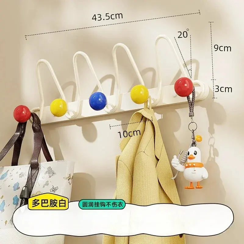 European Style Minimalist Entrance Door Hanging Hooks Bedroom Clothes Hats Bags Storage Hangers Wall Mounted Rack Decoration Novara Shop
