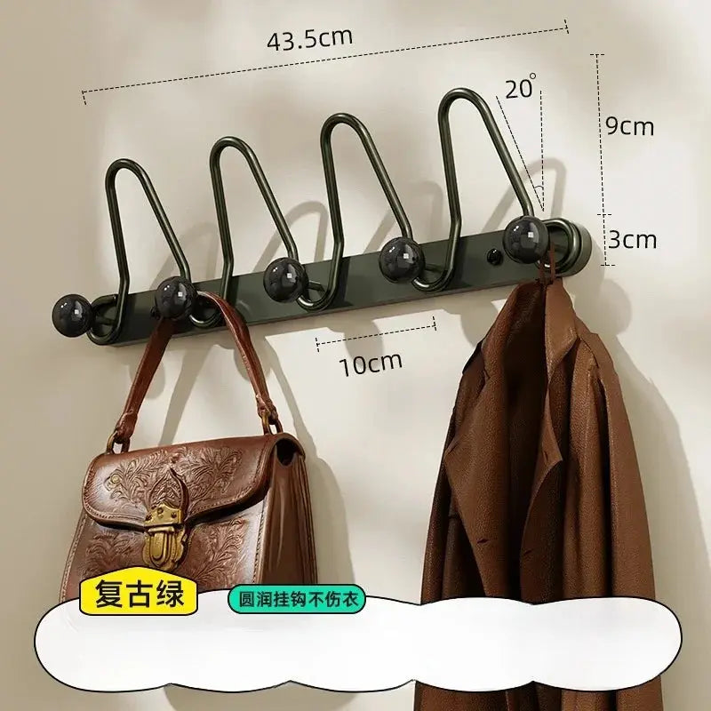 European Style Minimalist Entrance Door Hanging Hooks Bedroom Clothes Hats Bags Storage Hangers Wall Mounted Rack Decoration Novara Shop