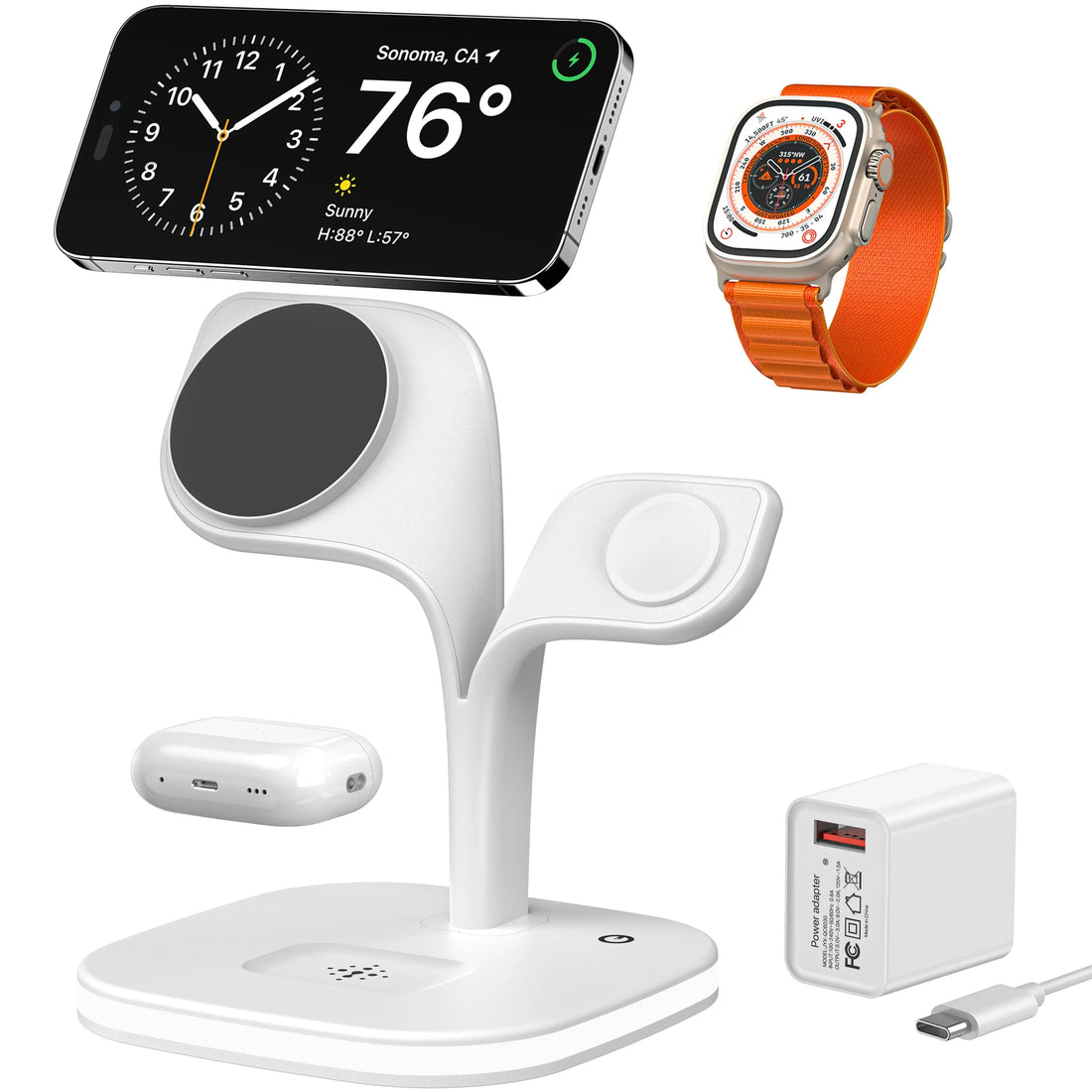 5-in-1 Magnetic Real Wireless Desktop Fast Charging Station 