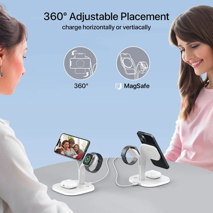 5-in-1 Magnetic Real Wireless Desktop Fast Charging Station 