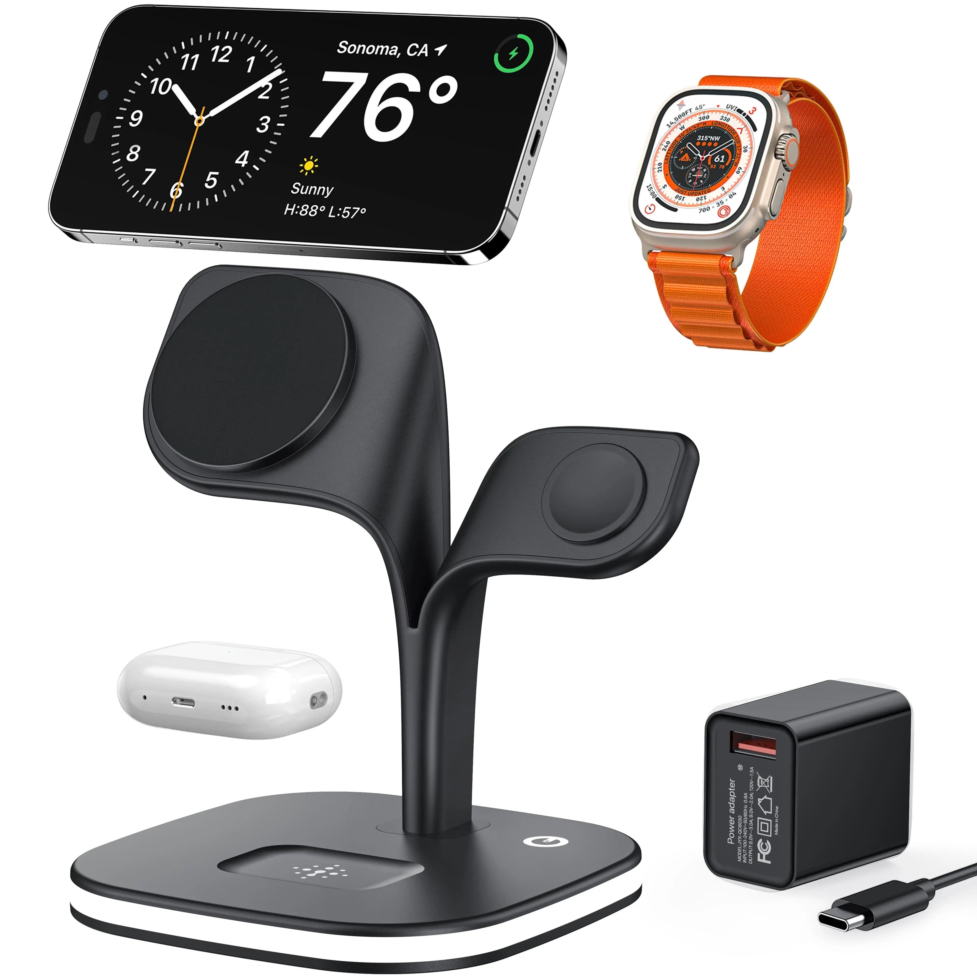 5-in-1 Magnetic Real Wireless Desktop Fast Charging Station 