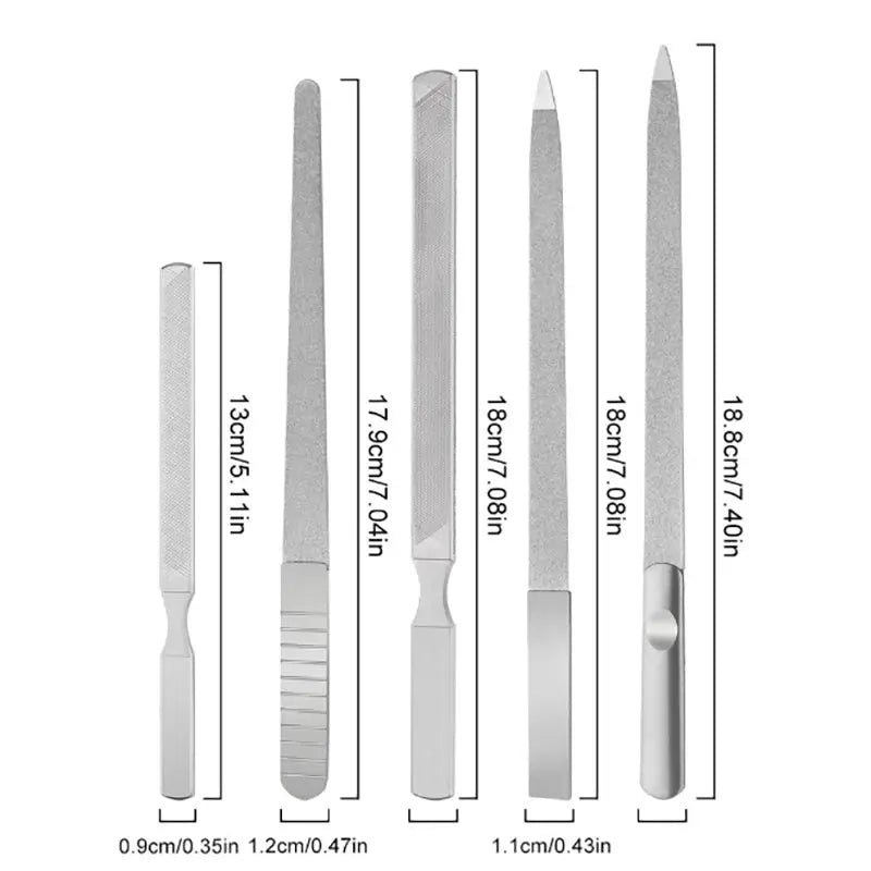 Professional Nail File Stainless Steel Polishing Block Sanding For Nail Manicure Supplies Tools Art Beauty Finger Toe Care Tool Novara Shop