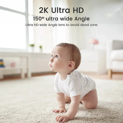 XIAOVV 3MP 2K 2.4GHz WiFi Indoor Home Security Mini IPe Camera