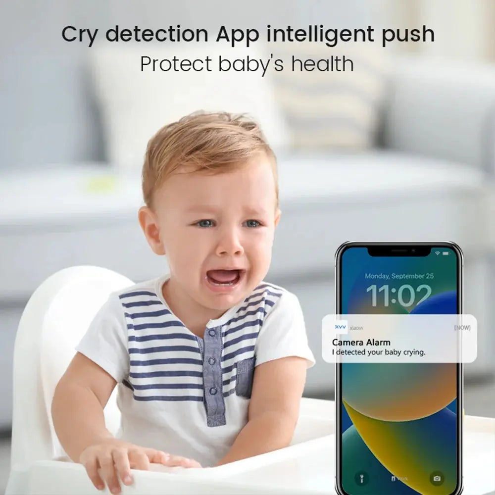 XIAOVV 3MP 2K 2.4GHz WiFi Indoor Home Security Mini IPe Camera