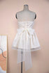 Tube Top Lace Dress With Back Bow-knot Summer Fashion Temperament Mesh Stitching Off-neck Short Skirt Novara Shop  41.00 Novara Shop Beige white / S