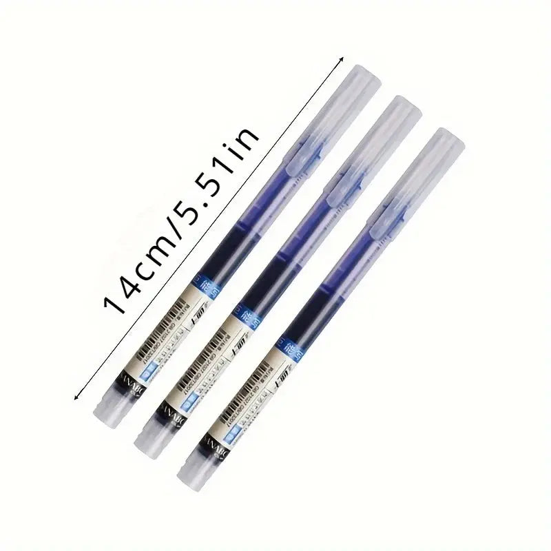 24 Pcs Straight Liquid Ball Pen Quick Drying Test Signature Gel Pen 0.5mm Black Blue Ink School Office Ball Pen Novara Shop