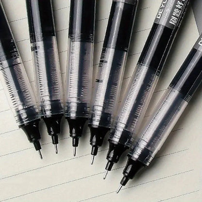 24 Pcs Straight Liquid Ball Pen Quick Drying Test Signature Gel Pen 0.5mm Black Blue Ink School Office Ball Pen Novara Shop