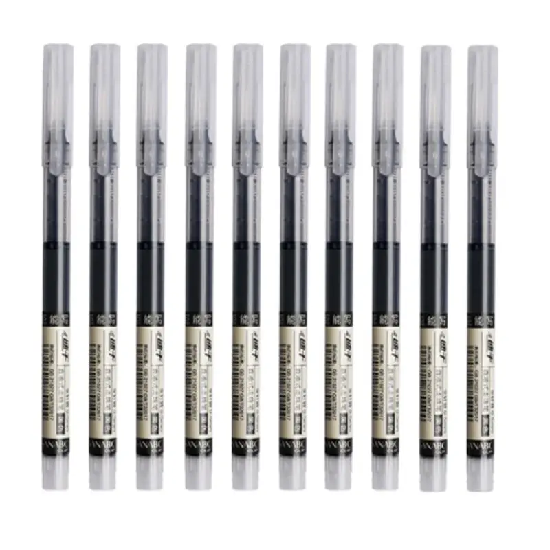 24 Pcs Straight Liquid Ball Pen Quick Drying Test Signature Gel Pen 0.5mm Black Blue Ink School Office Ball Pen Novara Shop