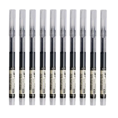 24 Pcs Straight Liquid Ball Pen Quick Drying Test Signature Gel Pen 0.5mm Black Blue Ink School Office Ball Pen Novara Shop