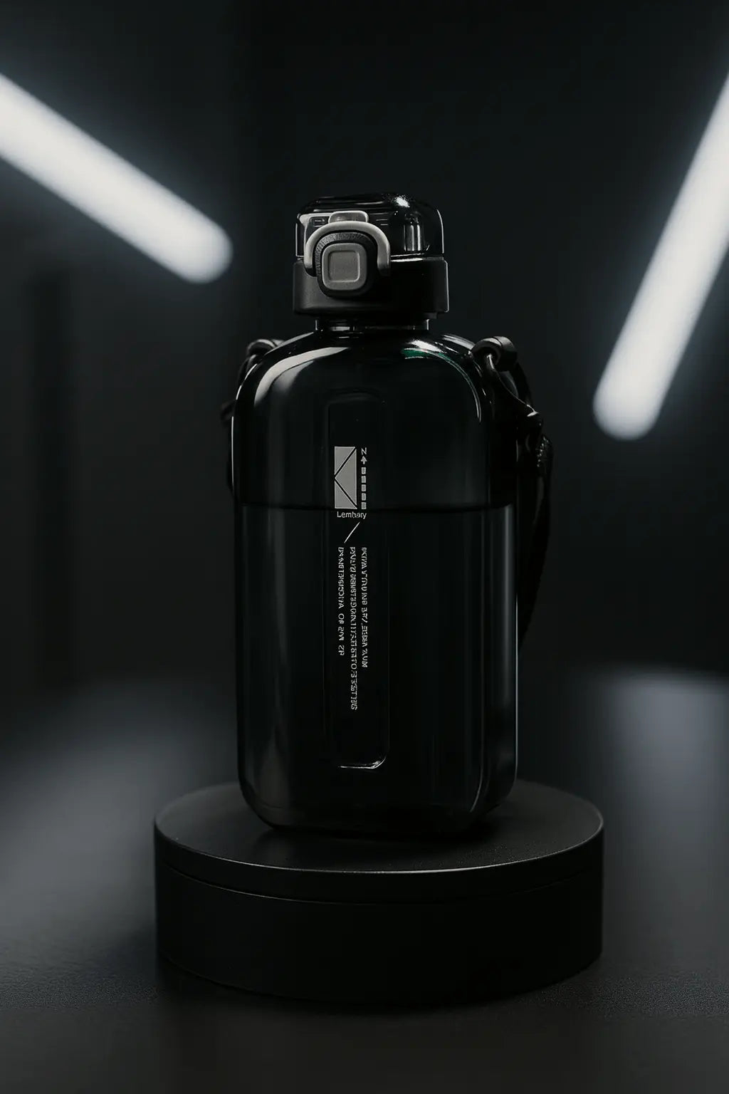 750ml Clear Sports Flat Water Bottles With Shoulder Strap for Fi