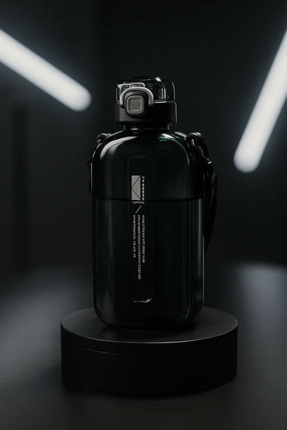 750ml Clear Sports Flat Water Bottles With Shoulder Strap for Fi