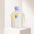 750ml Clear Sports Flat Water Bottles With Shoulder Strap for Fi