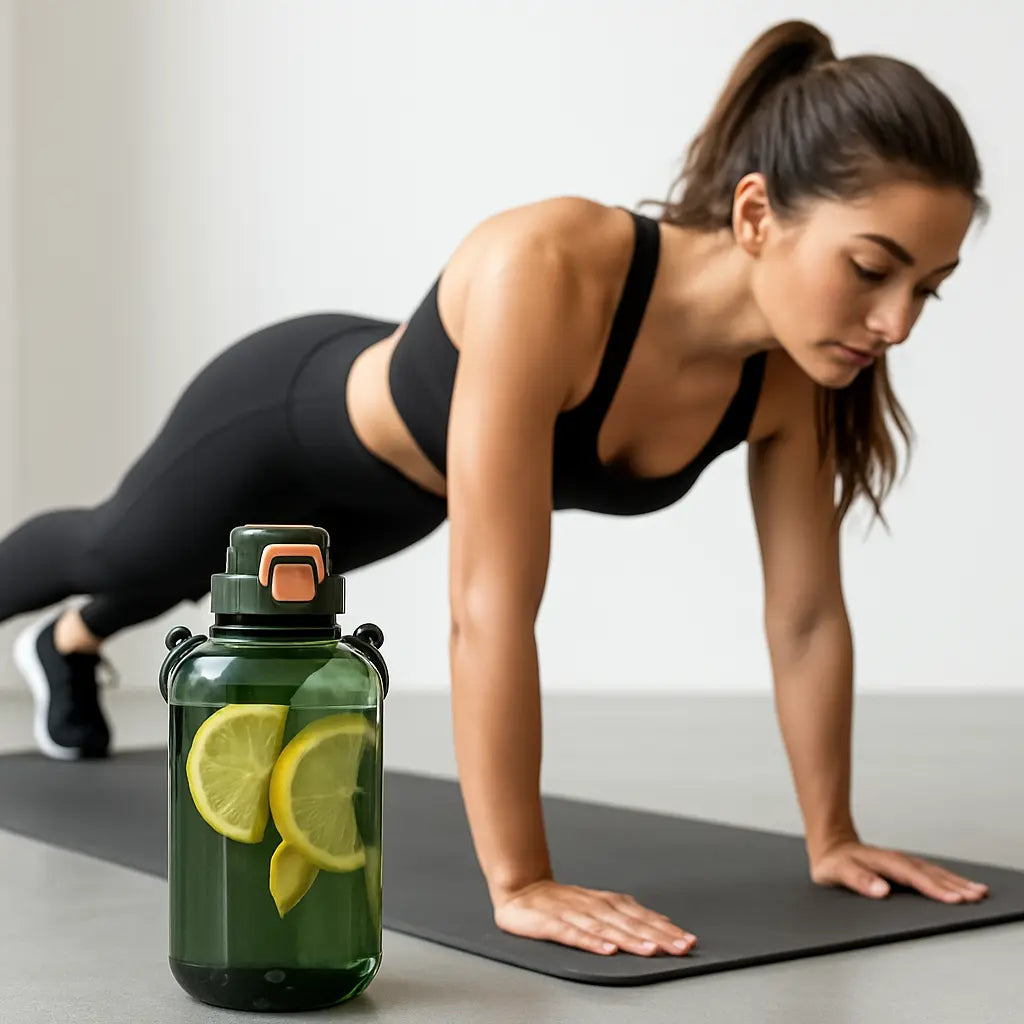 750ml Clear Sports Flat Water Bottles With Shoulder Strap for Fi