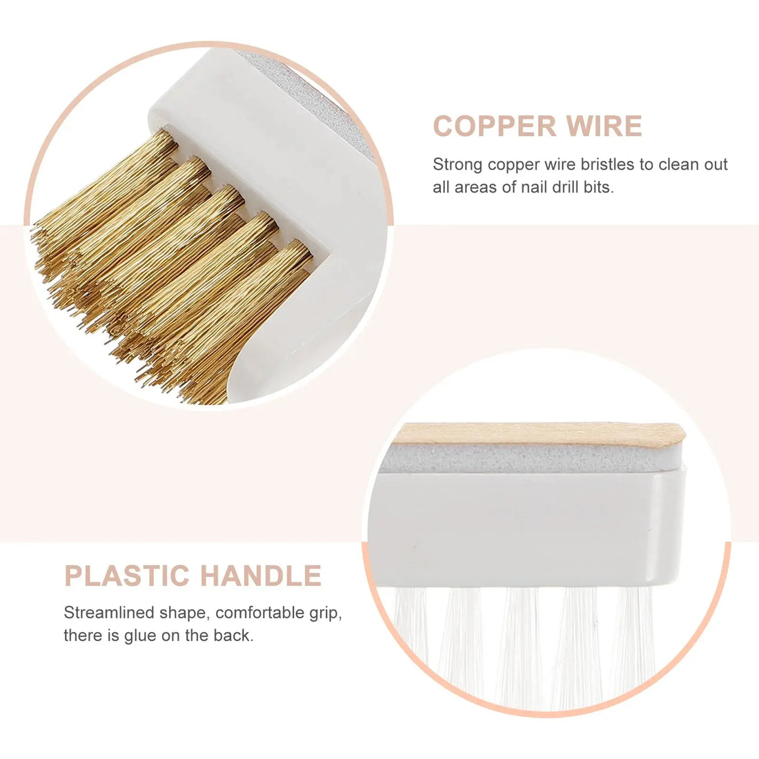 3 Pcs Copper Wire Cleaning Brush For Drill Bits Multi Functional Beauty Tools Nail Art Supplies Salon Accessories Professional Novara Shop