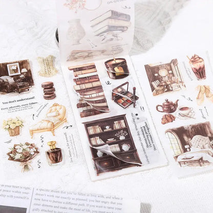 18 sheets Home time Stickers Long strip landscape Decorative