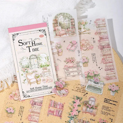 18 sheets Home time Stickers Long strip landscape Decorative