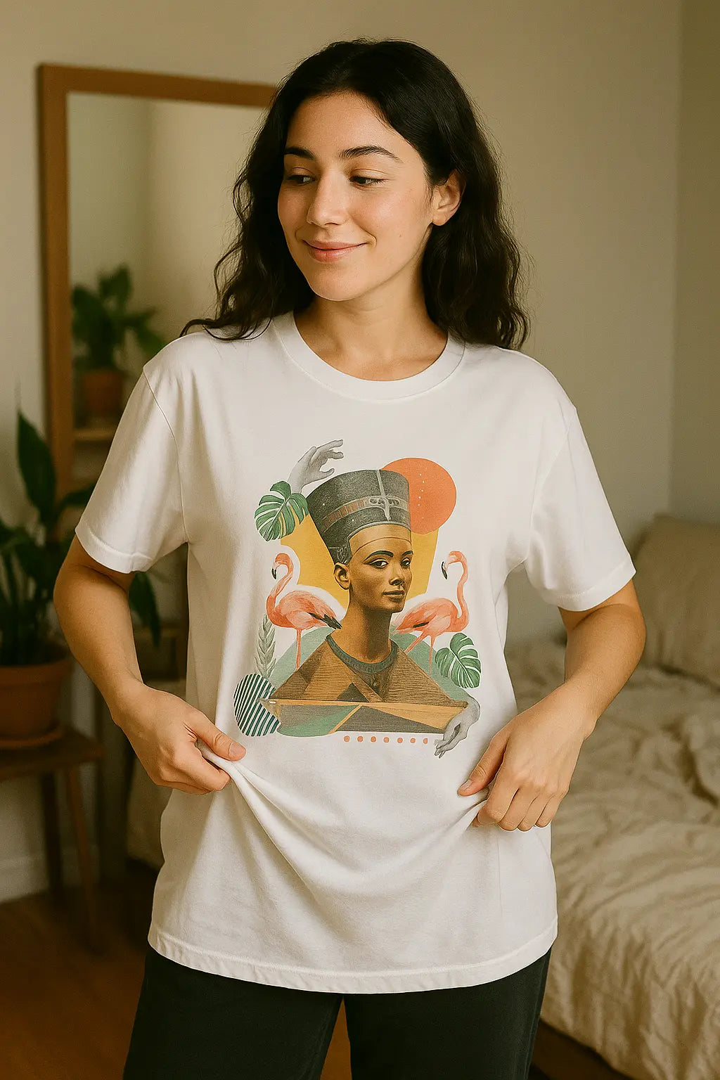 NovaraShop Collection 100% Cotton T-Shirt For Women Design High Quality Novara Shop