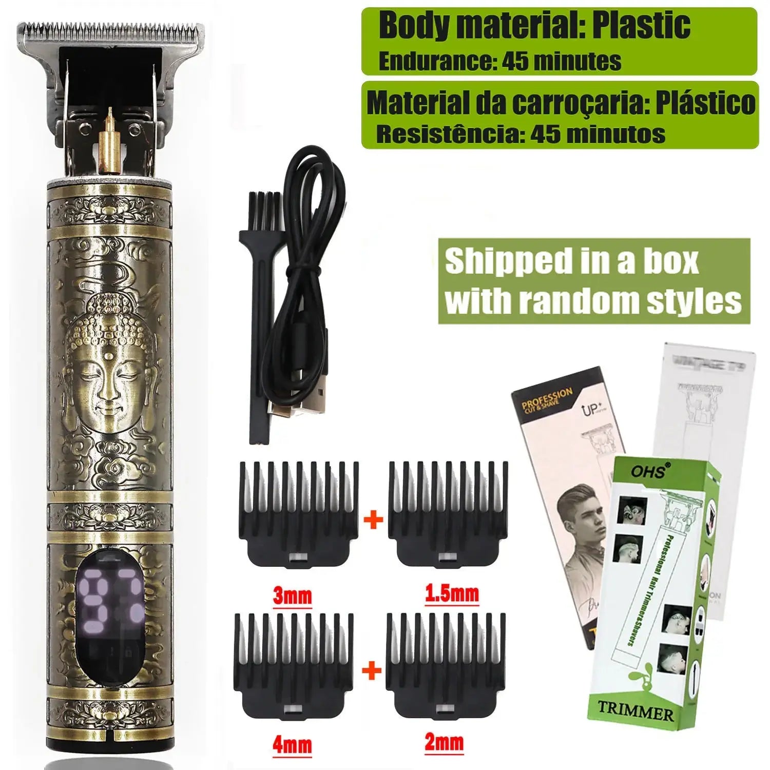Vintage T9 Hair Clipper Beard Shaving Body Hair Trimmer Clippers Electric Men Haircut Machine 0mm Barber Shaver Novara Shop