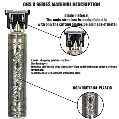 Vintage T9 Hair Clipper Beard Shaving Body Hair Trimmer Clippers Electric Men Haircut Machine 0mm Barber Shaver Novara Shop