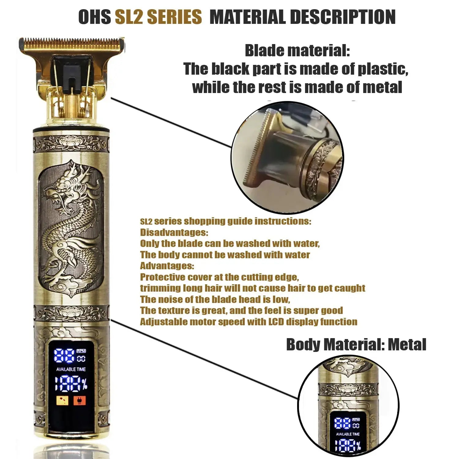 Vintage T9 Hair Clipper Beard Shaving Body Hair Trimmer Clippers Electric Men Haircut Machine 0mm Barber Shaver Novara Shop