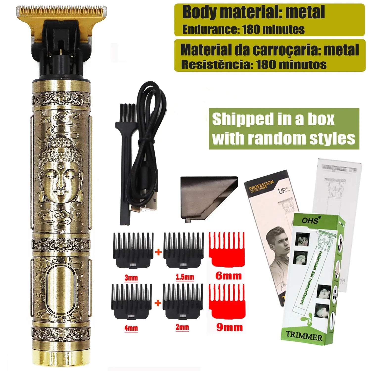 Vintage T9 Hair Clipper Beard Shaving Body Hair Trimmer Clippers Electric Men Haircut Machine 0mm Barber Shaver Novara Shop
